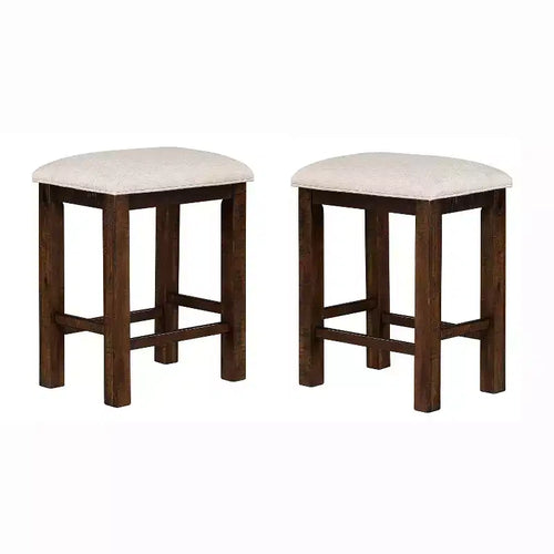 2pk 25" Foret Rustic Counter Height Barstools Rustic Oak - HOMES: Inside + Out