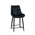 Linon Elder Upholstered Counter Height Barstool Blue