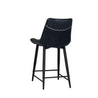 Sgabello da bar imbottito Linon Elder, altezza bancone, blu