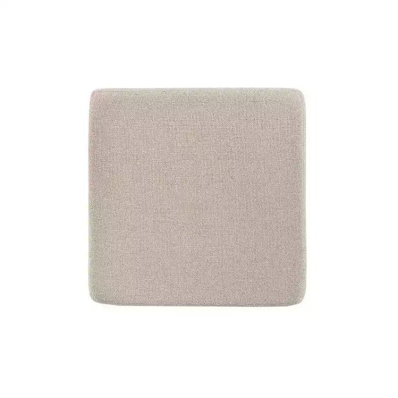 Sgabello da bar Cadmus 30" in rovere naturale Carolina Living: sedile imbottito, bordo in ottone anticato