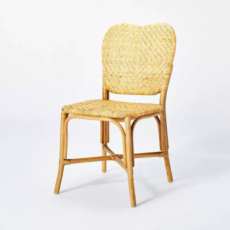 Sedia da pranzo Interlaken in rattan con seduta e schienale - Threshold™ designed with Studio McGee: Giallo Miele, Nessun assemblaggio richiesto