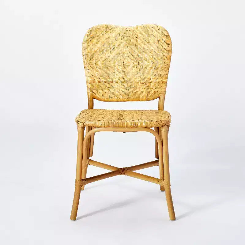 Sedia da pranzo Interlaken in rattan con seduta e schienale - Threshold™ designed with Studio McGee: Giallo Miele, Nessun assemblaggio richiesto