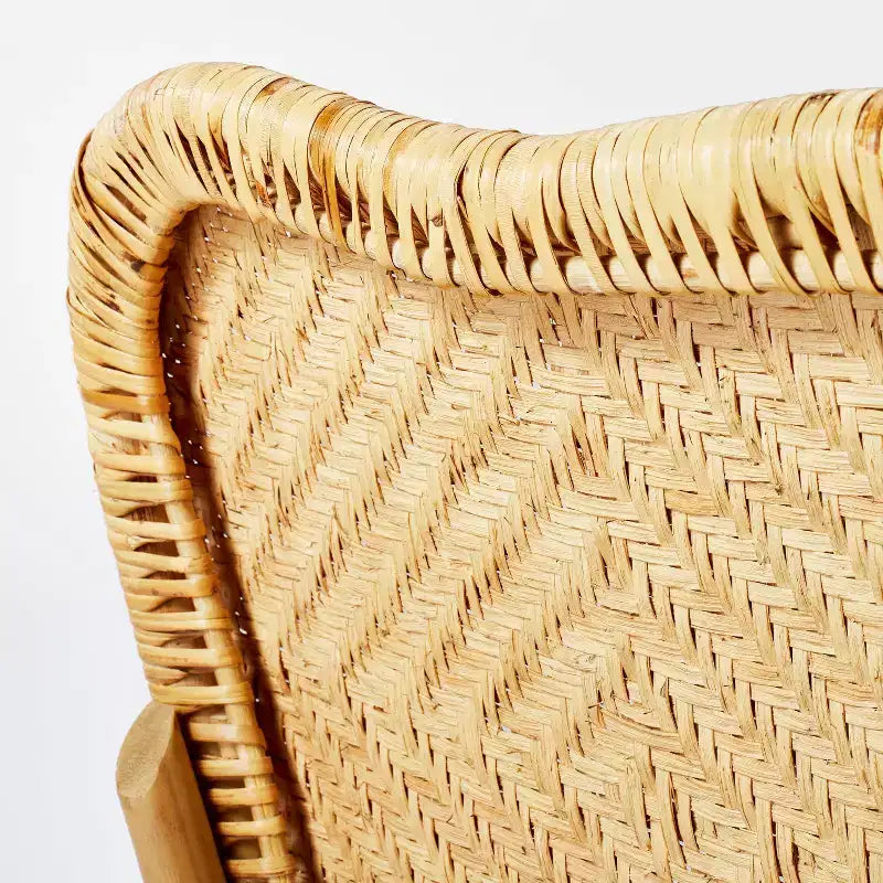 Sedia da pranzo Interlaken in rattan con seduta e schienale - Threshold™ designed with Studio McGee: Giallo Miele, Nessun assemblaggio richiesto