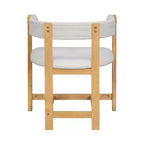 Christopher Knight Home Set di 2 Sedie da Pranzo Imbottite Caleb in Legno di Gomma con Schienale Aperto Beige/Naturale