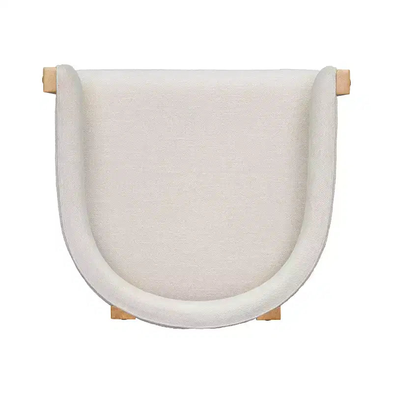 Christopher Knight Home Set di 2 Sedie da Pranzo Imbottite Caleb in Legno di Gomma con Schienale Aperto Beige/Naturale