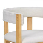 Christopher Knight Home Set di 2 Sedie da Pranzo Imbottite Caleb in Legno di Gomma con Schienale Aperto Beige/Naturale