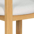 Christopher Knight Home Set di 2 Sedie da Pranzo Imbottite Caleb in Legno di Gomma con Schienale Aperto Beige/Naturale