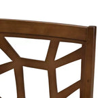 Set di 2 sedie da pranzo Abilene in tessuto e finitura noce stile metà secolo marrone - Baxton Studio: legno massello di gomma, imbottitura in poliestere