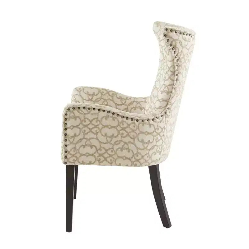 Set di 2 sedie da pranzo Shin Arm color cuoio: Imbottite, con borchie in bronzo, gambe in legno