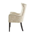 Set di 2 sedie da pranzo Shin Arm color cuoio: Imbottite, con borchie in bronzo, gambe in legno