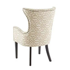 Set di 2 sedie da pranzo Shin Arm color cuoio: Imbottite, con borchie in bronzo, gambe in legno