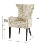 Set di 2 sedie da pranzo Shin Arm color cuoio: Imbottite, con borchie in bronzo, gambe in legno