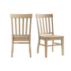 Set di 2 sedie Liam Slat Back Natural - Picket House Furnishings: Struttura in legno di gomma, non imbottite, capacità 136 kg