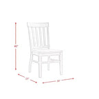 Set di 2 sedie Liam Slat Back Natural - Picket House Furnishings: Struttura in legno di gomma, non imbottite, capacità 136 kg