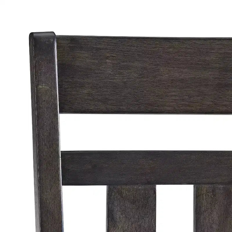 Set di 2 sedie da pranzo con schienale a doghe Hayden Ardesia - Crosley: Seduta imbottita, Struttura in legno di gomma, Lino