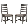 Set of 2 Foundry Ladderback Side Chair Brushed Pewter - Intercon