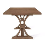 Set da pranzo Christopher Knight Home Charles da 7 pezzi, tavolo allungabile in legno rustico con sedie imbottite, colore naturale/beige