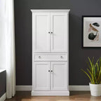 Winston Storage Pantry White - Crosley: Credenza alta a due ante, 5 ripiani, stile tradizionale