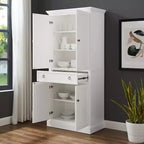 Winston Storage Pantry White - Crosley: Credenza alta a due ante, 5 ripiani, stile tradizionale