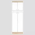 4 Doors Kitchen Storage Cabinet White/Oak - Inval: Modern Pantry with Adjustable Shelves