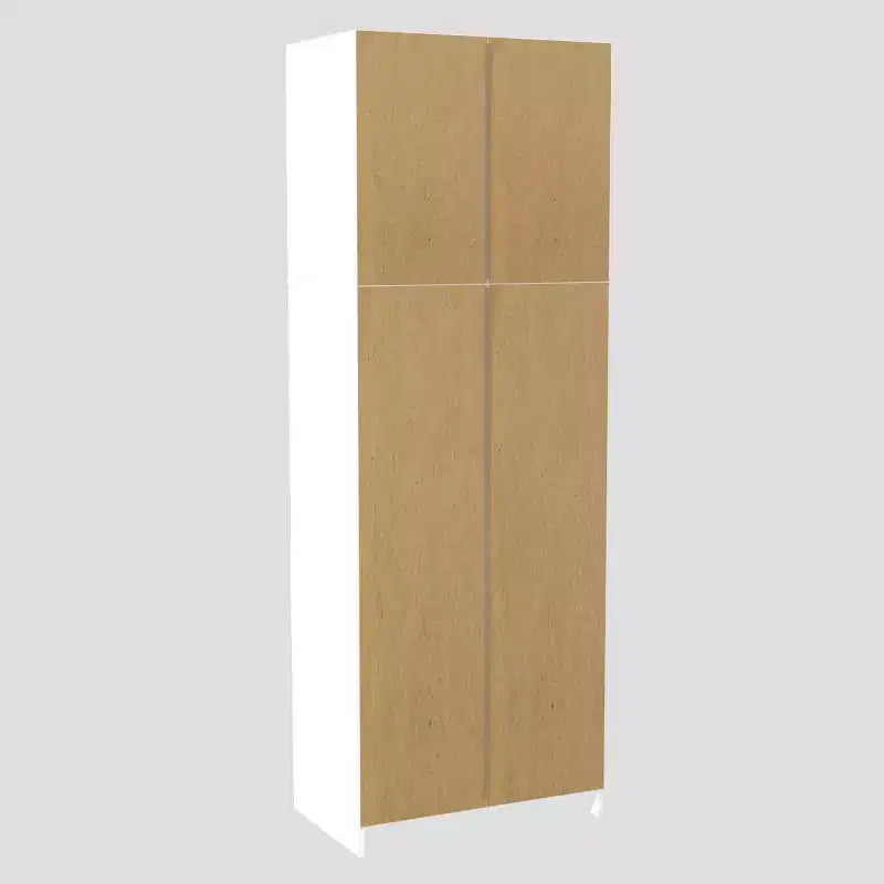 Dispensa da Cucina a 4 Ante Bianco/Rovere - Inval: Mobile dispensa moderno con ripiani regolabili