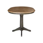 Tavolo da pranzo rotondo con ante a ribalta Justin da 36" Tan/Washed Coal - International Concepts