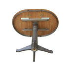 Tavolo da pranzo rotondo con ante a ribalta Justin da 36" Tan/Washed Coal - International Concepts