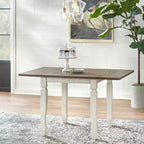 Buylateral Tavolo da pranzo a ribalta Maryland Farmhouse Noce/Bianco