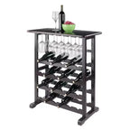 Vinny portabottiglie espresso scuro - Winsome