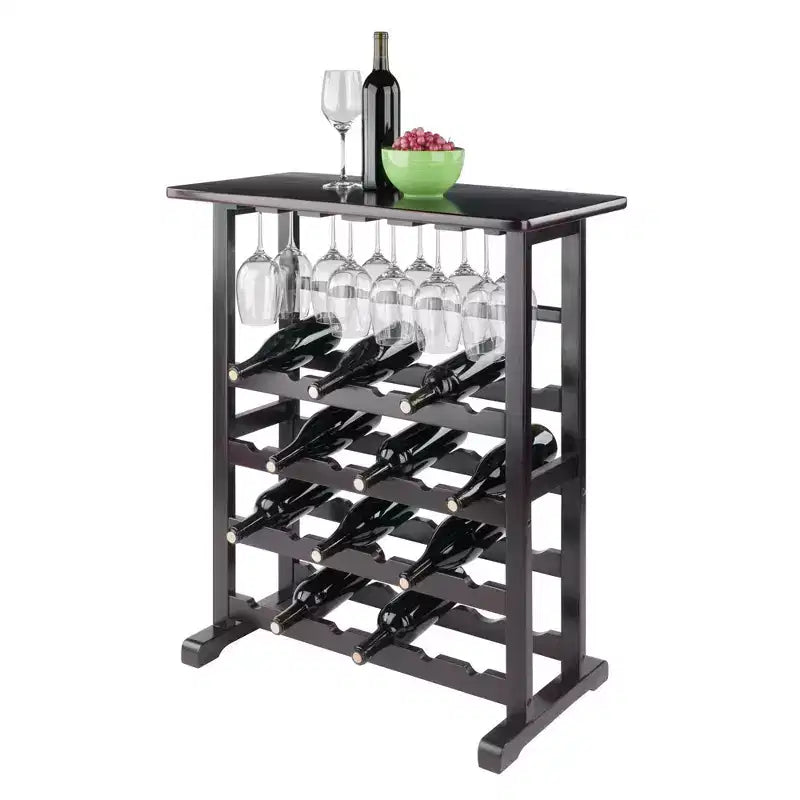 Vinny portabottiglie espresso scuro - Winsome