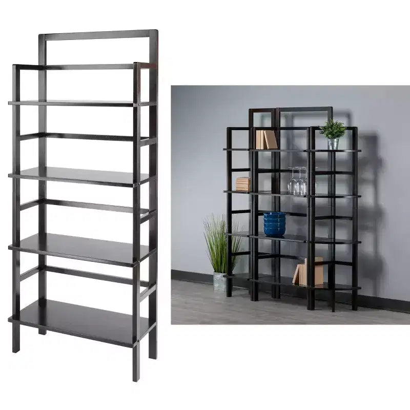 Winsome Aiden Bakers Rack Coffee: 4 ripiani, scaffali in composito di legno, organizer da cucina