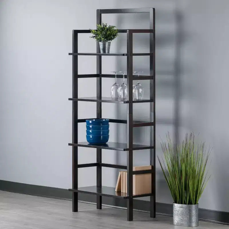 Winsome Aiden Bakers Rack Coffee: 4 ripiani, scaffali in composito di legno, organizer da cucina