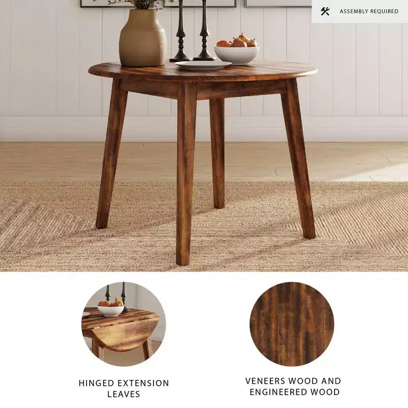 Tavolo da pranzo Berringer Drop Leaf marrone rustico - Ashley
