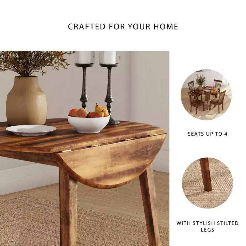 Tavolo da pranzo Berringer Drop Leaf marrone rustico - Ashley
