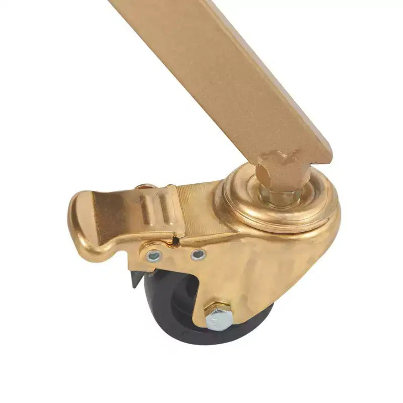 Carrello Bar Jolie Oro - Adore Decor: Struttura Moderna in Acciaio, Superficie in Legno di Gomma, Carrello da Servizio Bevande per Interni