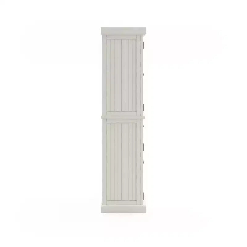 Nantucket Pantry Bianco Sporco - Homestyles: Mobile da cucina costiero nautico, Struttura in legno massello, Ripiani regolabili, Altezza 72"