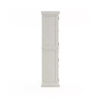Nantucket Pantry Bianco Sporco - Homestyles: Mobile da cucina costiero nautico, Struttura in legno massello, Ripiani regolabili, Altezza 72"