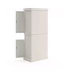 Nantucket Pantry Bianco Sporco - Homestyles: Mobile da cucina costiero nautico, Struttura in legno massello, Ripiani regolabili, Altezza 72"