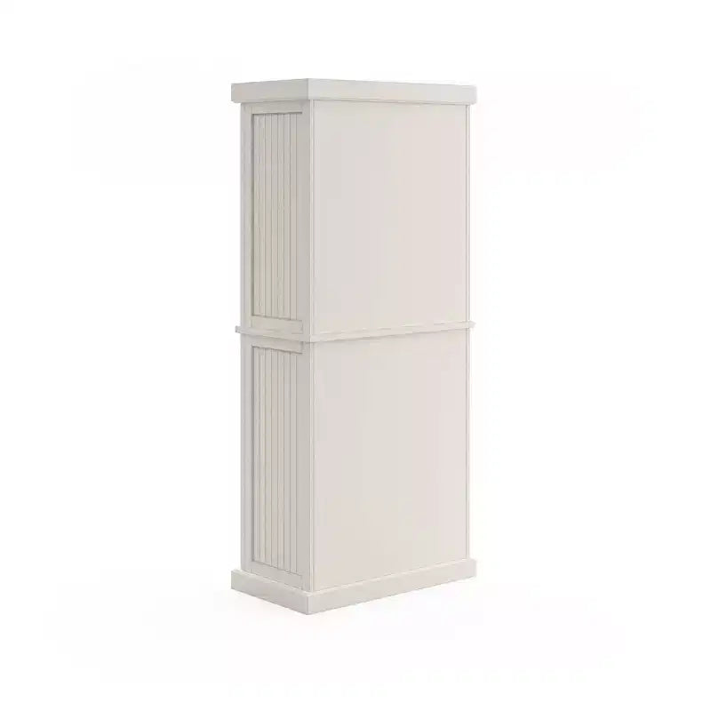 Nantucket Pantry Bianco Sporco - Homestyles: Mobile da cucina costiero nautico, Struttura in legno massello, Ripiani regolabili, Altezza 72"