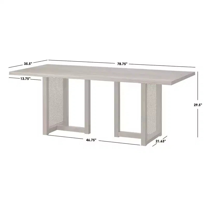 Lifestorey Set da Pranzo Felicity Moderno 5 Pezzi Quercia Coloniale/Beige