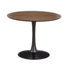angelo:SET DA PRANZO 5pz Kavitt Noce: Sedie Moderne Imbottite, Struttura in Metallo, Tavolo con Piedistallo