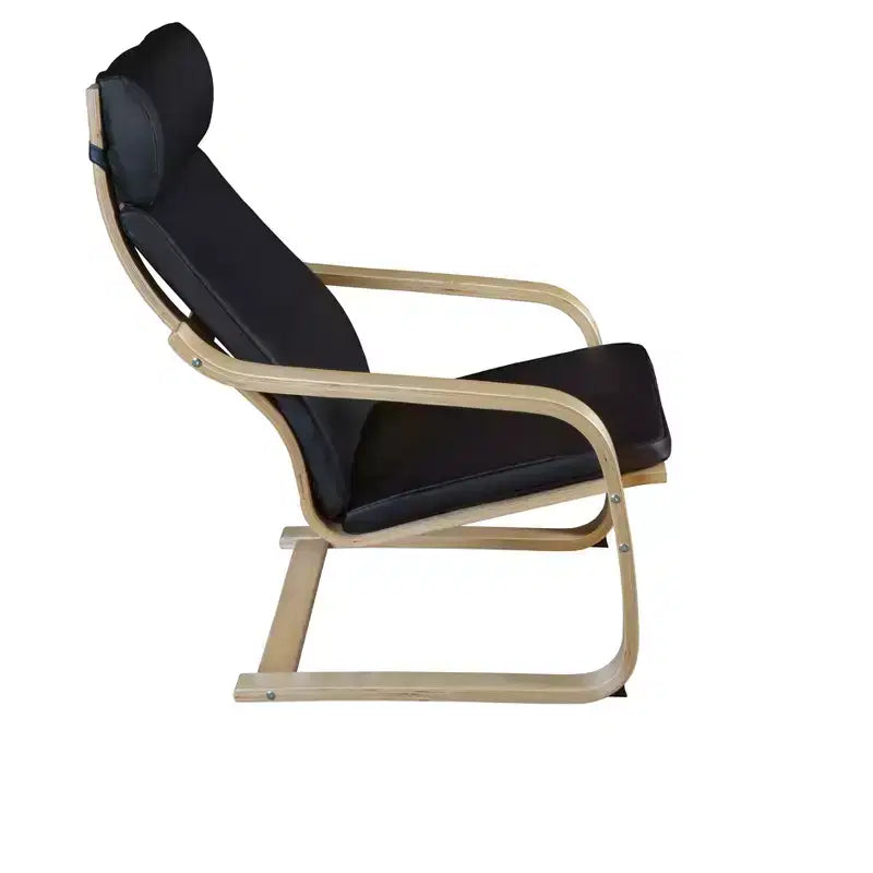 Poltrone reclinabili Mia Bentwood nere - Niche: Pelle rigenerata, Idrorepellente, Base a sbalzo