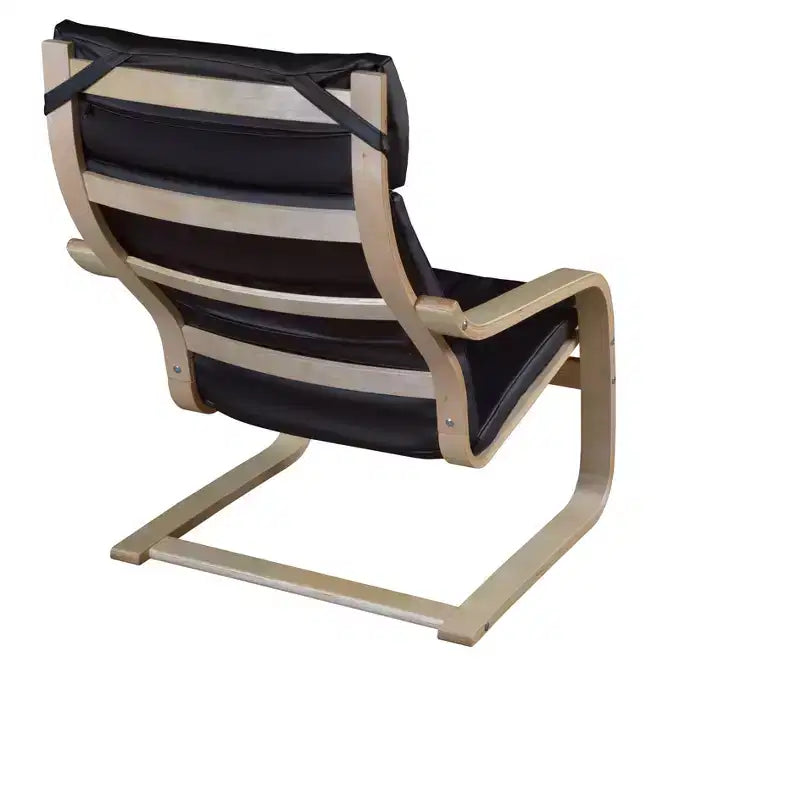 Poltrone reclinabili Mia Bentwood nere - Niche: Pelle rigenerata, Idrorepellente, Base a sbalzo
