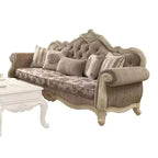 Acme Furniture Divano Ragenardus 95" Tessuto Grigio/Bianco Antico