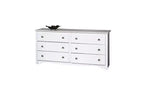 6 Drawer Dresser White - Prepac: Modern Storage Cabinet with Metal Glides & Safety Stops