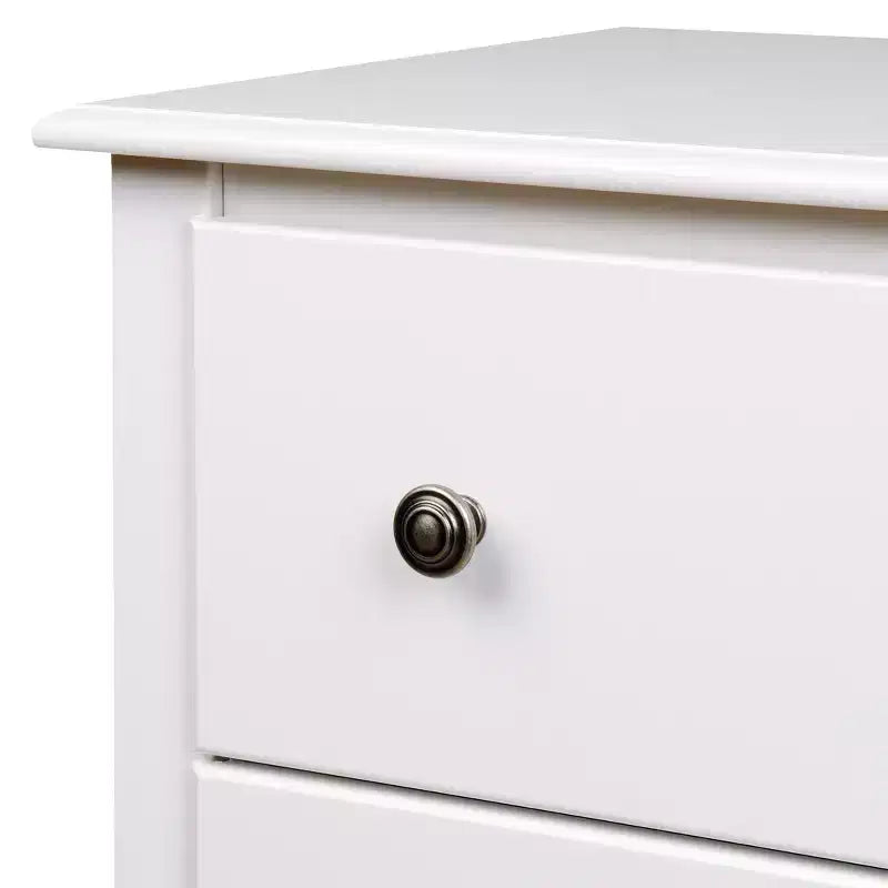 Cassettiera a 6 cassetti bianca - Prepac: Armadio contenitore moderno con guide metalliche e fermi di sicurezza