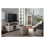 Mobile TV Savannah Cabinet con piano in legno naturale per televisori fino a 64" avorio - Alaterre Furniture