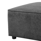 Pouf con vano contenitore Silvester, in tessuto grigio, 33", Acme Furniture