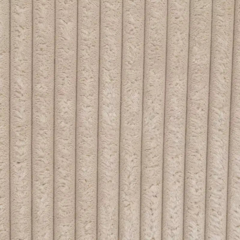 Pouff contenitore Linon Blanche in velluto a coste color crema