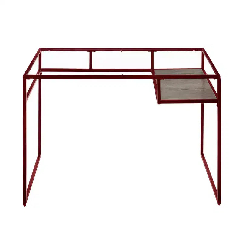 Scrivania Yasin Acme Furniture rosso/vetro